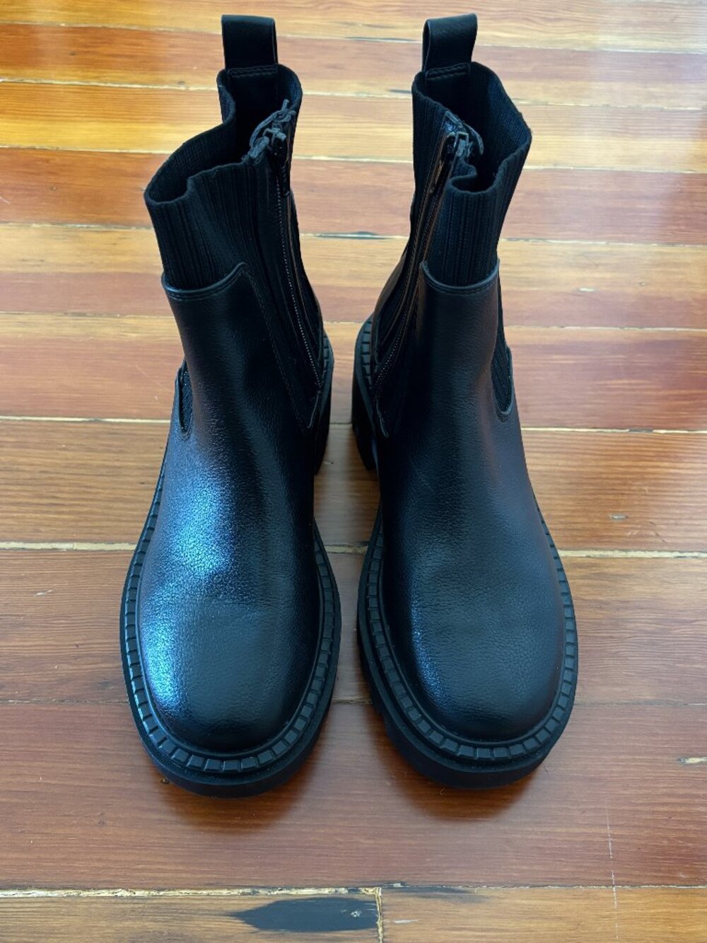 Universal Thread Goth Metal Lug Sole Chelsea Combat Sock Boots 6.5